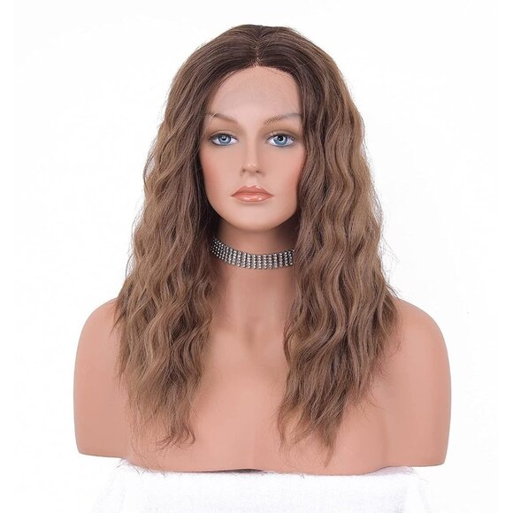 Ombre Brown Middle Part Lace Wig - Picture 2 of 6